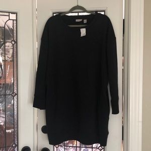 Sibel Saral black oversized sweatshirt dress q